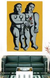 2 Women rug designed by fernand leger