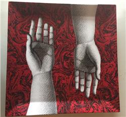 Fornasetti DON GIOVANNI large square tray color in STOCK